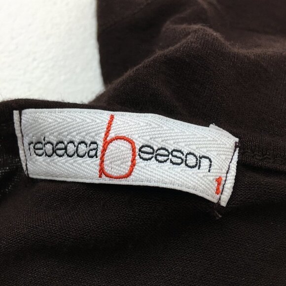 Rebecca Beeson Tank Top Chocolate Brown V-Neck - Picture 5 of 7